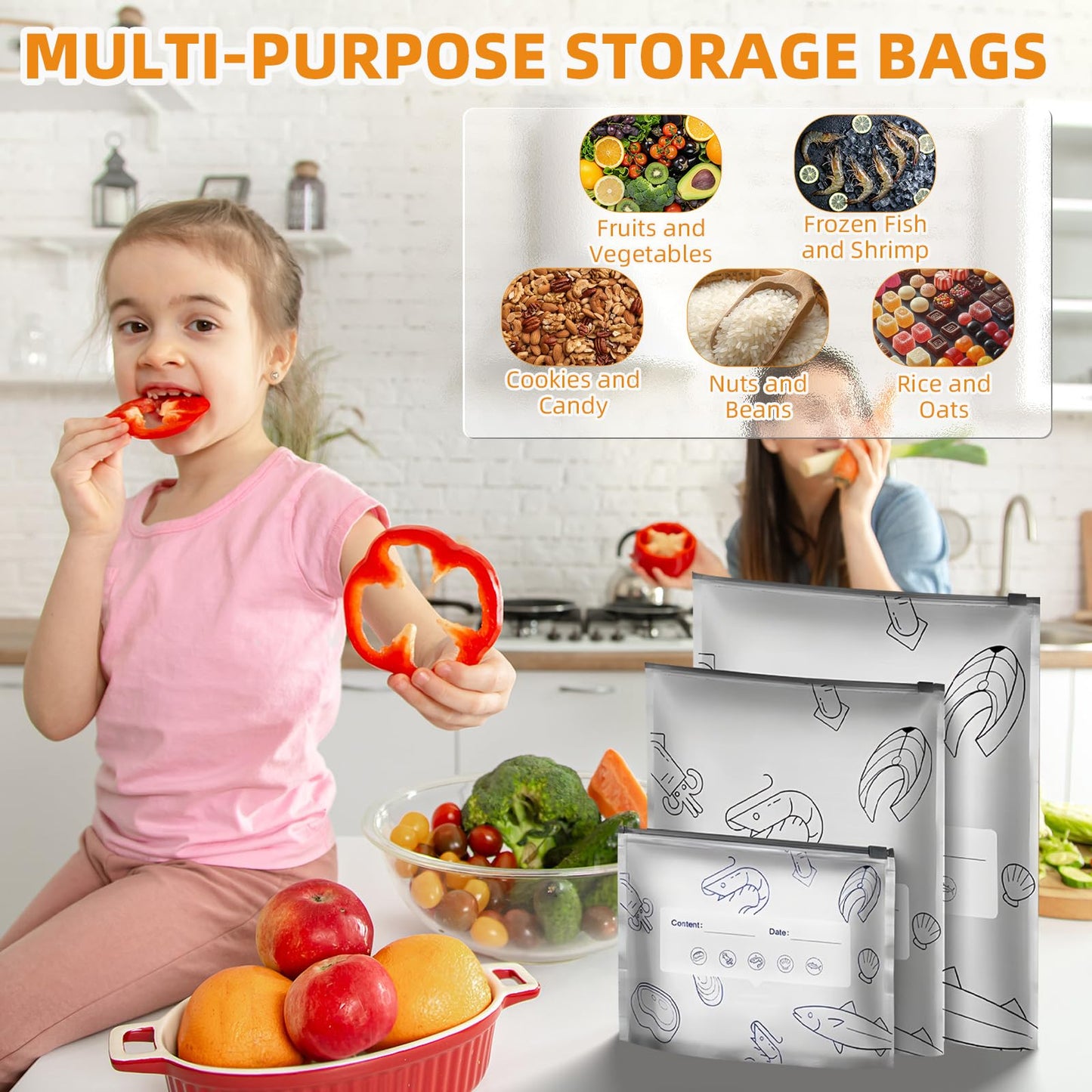 30PCS Reusable Aluminum Foil Food Storage Bags