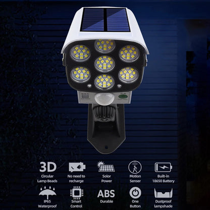 2-in-1 Solar Security Motion Sensor Light & Dummy Camera