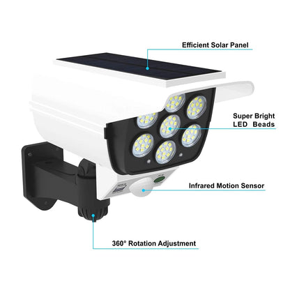 2-in-1 Solar Security Motion Sensor Light & Dummy Camera
