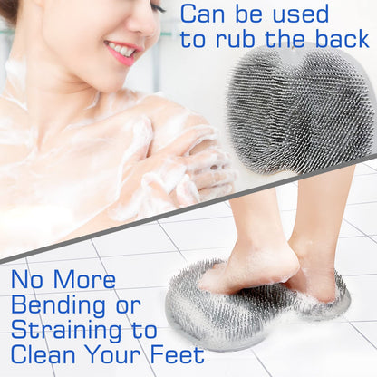 Silicone Shower Foot Scrubber & Back Massager Mat