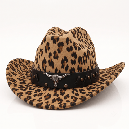 Leopard Print Western Cowboy Hat