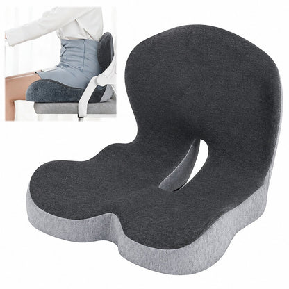 Ergonomic Orthopedic Memory Foam Seat Cushion with Lumbar Support