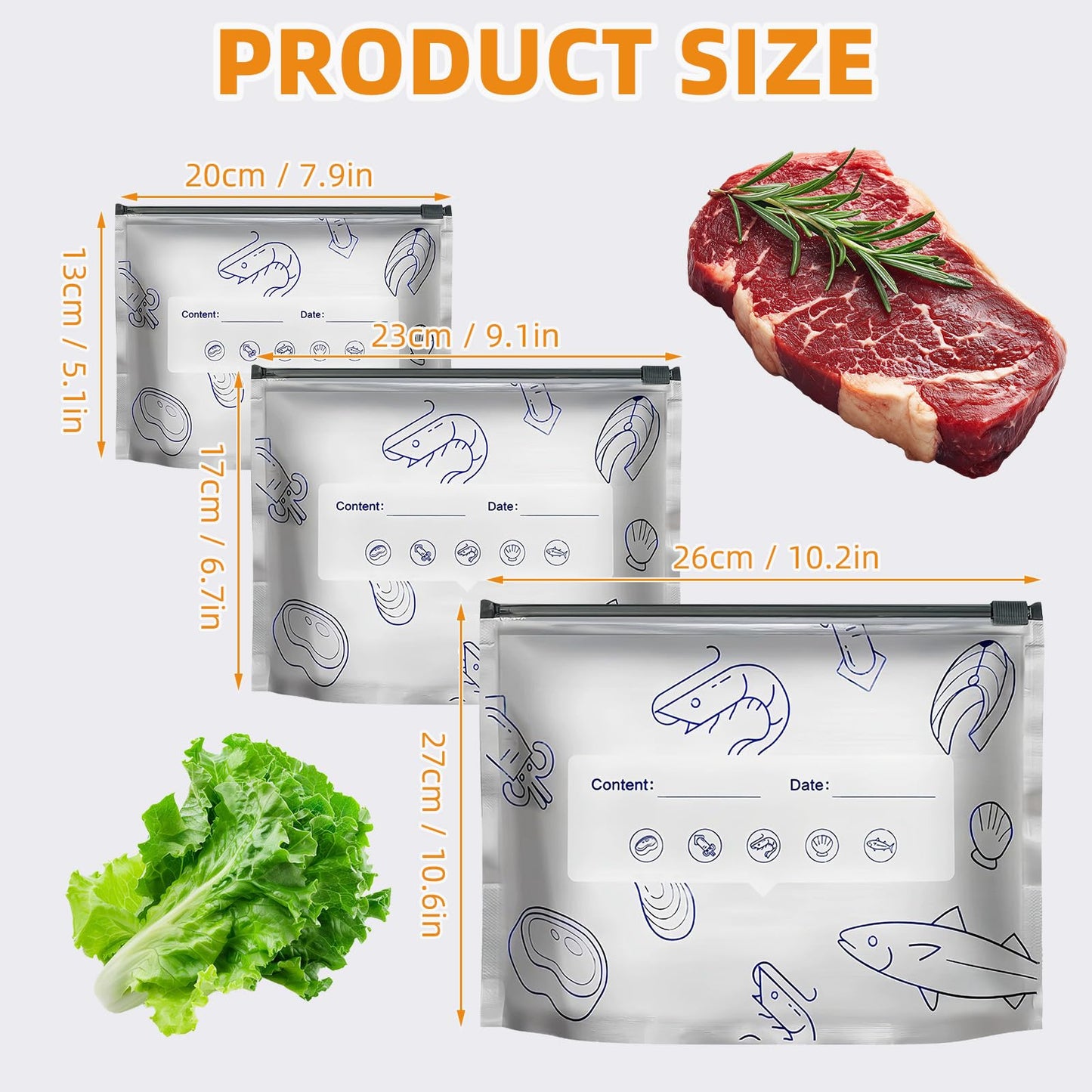 30PCS Reusable Aluminum Foil Food Storage Bags