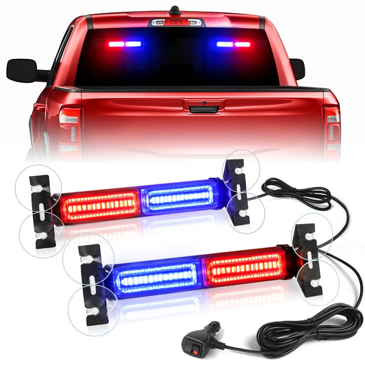 40 LED Emergency Strobe Light Bar for Windshield & Dash Warning