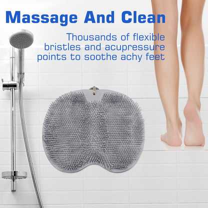 Silicone Shower Foot Scrubber & Back Massager Mat