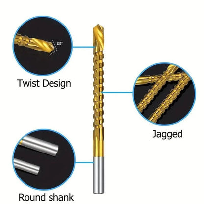 Bearing Steel Serrated Drill & Saw Bit Set