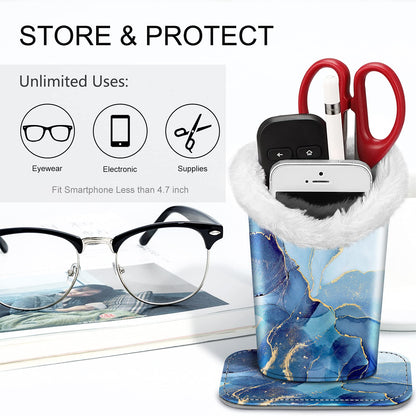 Magnetic Plush-Lined Eyeglasses Holder