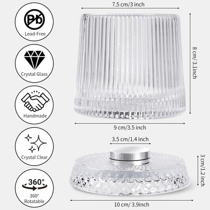 360° Spinning Whiskey Glass Set with Rotating Base