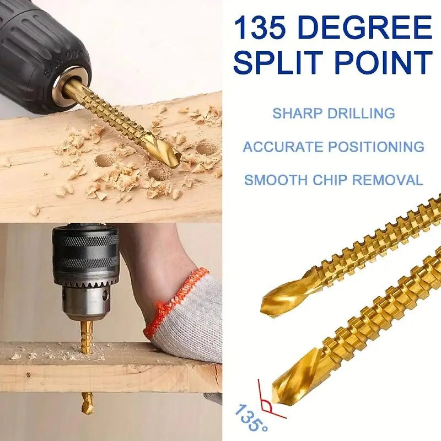 Bearing Steel Serrated Drill & Saw Bit Set