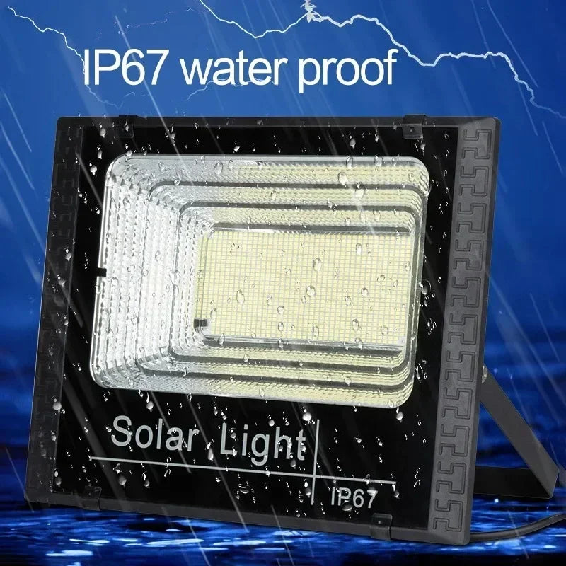 JVEE 30W 1000mAh Solar Flood Lights Remote Control Powered Spotlight Outdoor Waterproof IP67 Villa Street Lamp Adjustable Angle