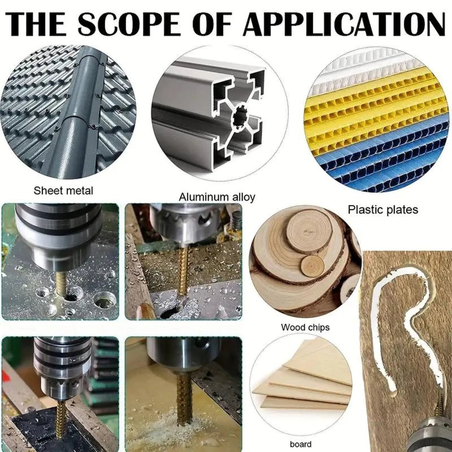 Bearing Steel Serrated Drill & Saw Bit Set