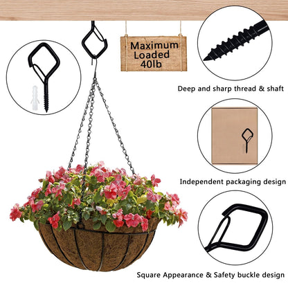 30-Piece Heavy Duty Outdoor String Light Hooks with Safety Buckle