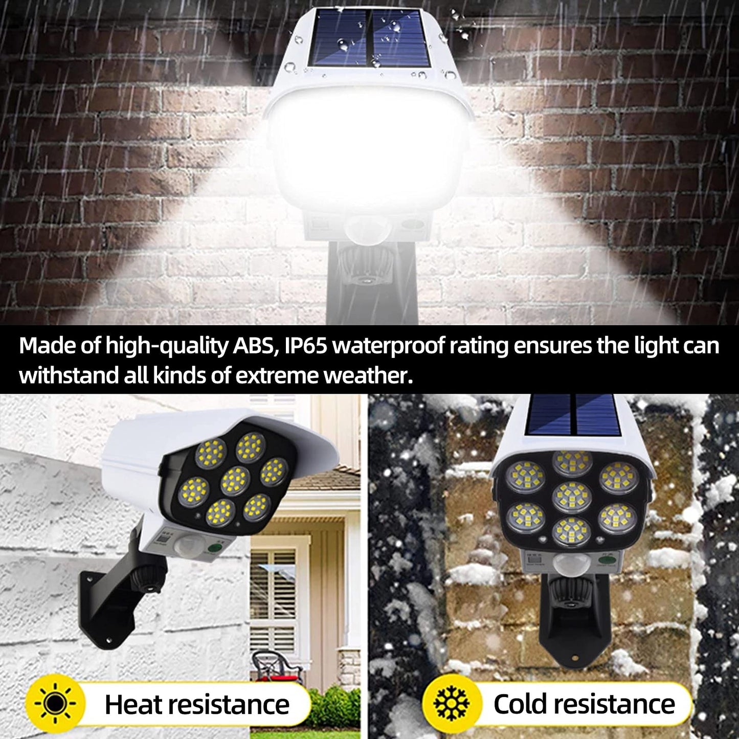 2-in-1 Solar Security Motion Sensor Light & Dummy Camera