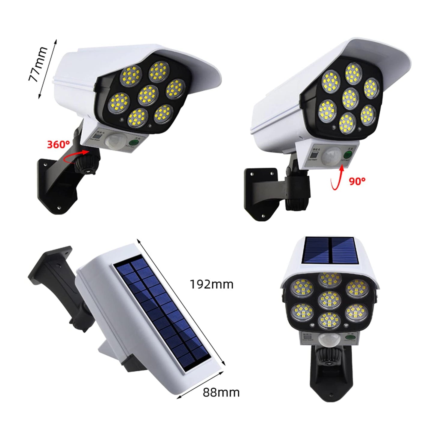 2-in-1 Solar Security Motion Sensor Light & Dummy Camera