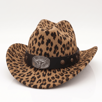 Leopard Print Western Cowboy Hat