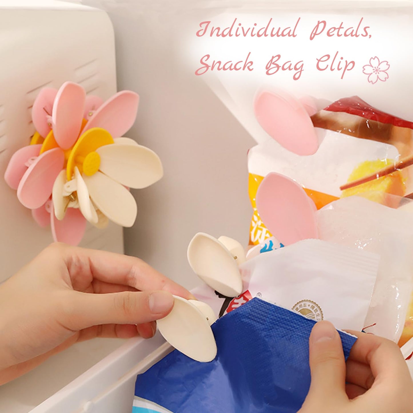 3D Sakura Magnetic Fridge Magnets & Bag Clips Set