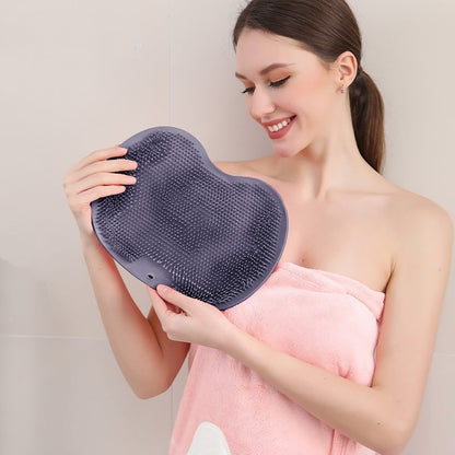 Silicone Shower Foot Scrubber & Back Massager Mat
