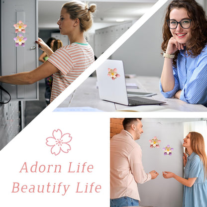 3D Sakura Magnetic Fridge Magnets & Bag Clips Set