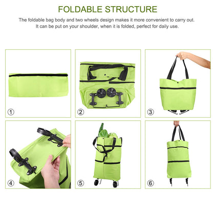 Foldable Shopping Cart with Wheels